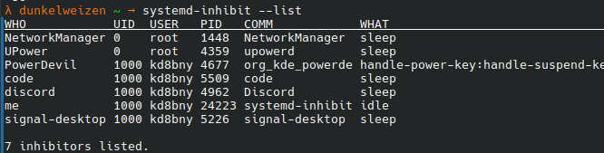 systemd-inhibit-list